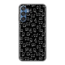 Чехол с принтом для Samsung Galaxy M15 (M156) (AlphaPrint) Модные коты (Меленькие котики)