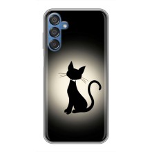 Чехол с принтом для Samsung Galaxy M15 (M156) (AlphaPrint) Модные коты (Силуэт котика)