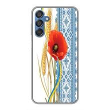 Силиконовый Чехол на Samsung Galaxy M15 (M156) с картинкой Вышиванки – Вышиванка с цветком
