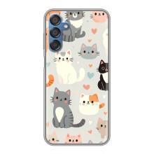 Чехол с рисунком кот на Samsung Galaxy M15 (M156) (Коллаж котов)
