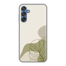 Силиконовый чехол с принтом в цветах на Samsung Galaxy M15 (M156) – Монстера зелёная