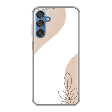 Силиконовый чехол с принтом в цветах на Samsung Galaxy M15 (M156) – Нюдовый дизайн