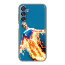 Чехол с принтом Фантастическая четверка для Samsung Galaxy M15 (M156) – Человек-Факел