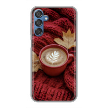 Чехол с уникальным дизайном «Осень с кофе» для Samsung Galaxy M15 (M156) – Кофе на пледе