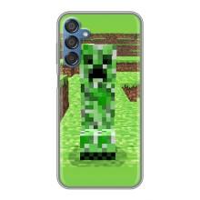 Чехлы для Samsung Galaxy M15 (M156) (Персонажи Майн Крафт) (Крипер 2)