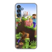 Чехлы для Samsung Galaxy M15 (M156) (Персонажи Майн Крафт) (Майн-крафт)