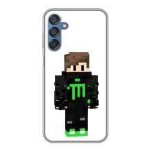 Чехлы для Samsung Galaxy M15 (M156) (Персонажи Майн Крафт) (Зеленый мальчик)