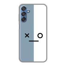 Силиконовые Чехлы (смешные стикеры) для Samsung Galaxy M15 (M156) – Серо-белый