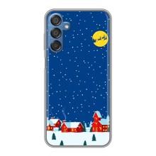 Силіконовий бампер на різдво для Samsung Galaxy M15 (M156) (Місто в снігу)