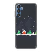 Силіконовий бампер на різдво для Samsung Galaxy M15 (M156) (Місто зимове)