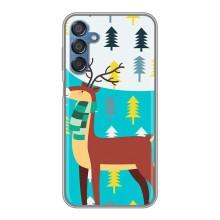 Силіконовий бампер з картинкою звірів для Samsung Galaxy M15 (M156) (Олень із шарфом)