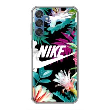 Силіконовый Чохол на Samsung Galaxy M15 (M156) з картинкою НАЙК – Квітковий Nike