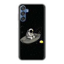 Силиконовый Чехол с принтом "Космонавты" на Samsung Galaxy M15 (M156) – Космонавт на рыбалке