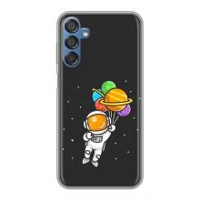 Силиконовый Чехол с принтом "Космонавты" на Samsung Galaxy M15 (M156) – Космонавт с шариками