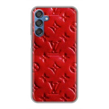 Текстурный Чехол Louis Vuitton для Самсунг Галакси М15 (Красный ЛВ)