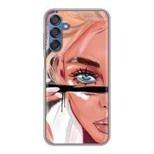 Силиконовый Чехол на Samsung Galaxy M15 (M156) с картинкой Стильных Девушек (Девушка и ресницы)