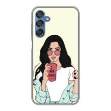 Силиконовый Чехол на Samsung Galaxy M15 (M156) с картинкой Стильных Девушек (С напитком)