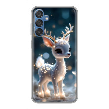 Яркий чехол для Samsung Galaxy M15 (M156) с Зимними Оленятами – Блистающий оленёнок
