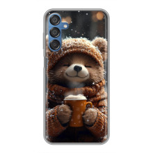 Друкований чохол 'Звірята з кавою' для Samsung Galaxy M15 (M156) – Мішка з кавою