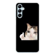 Бампер с принтом Мемы для Samsung Galaxy M16 – Кот в слезах
