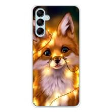 Чехлы с картинкой Лисички для Samsung Galaxy M16 (VPrint) (Лисичка в гирляндах)