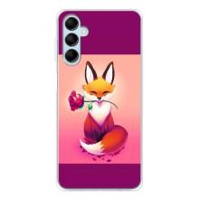 Чехлы с картинкой Лисички для Samsung Galaxy M16 (VPrint) (Лисичка с розочкой)