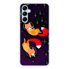 Чехлы с картинкой Лисички для Samsung Galaxy M16 (VPrint) (Лисички космонавты)