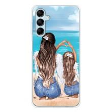 Чехол с печатью для Samsung Galaxy M16 - (Мама с ребенком) (AlphaPrint) (Мама с доченькой)
