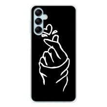 Чехлы (Знак сердечка) на Samsung Galaxy M16 – Сердце на черном