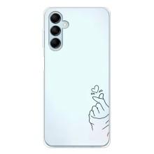 Чехлы (Знак сердечка) на Samsung Galaxy M16 – Сердце на голубом