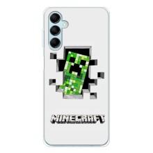 Чехол Майнкрафт на Samsung Galaxy M16 (AlphaPrint) Minecraft (крипер Майнкрафт)