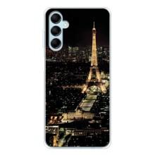 Чехол Эйфелева Башня для Samsung Galaxy M16 - (AlphaPrint) (Ночной Париж)
