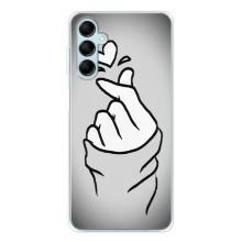 Чохол з принтом для Samsung Galaxy M16 (AlphaPrint - Знак сердечка)