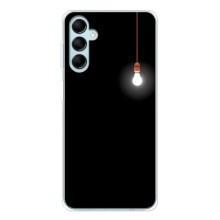 Чехол с картинками на черном фоне для Samsung Galaxy M16 – Лампочка
