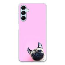Бампер для Samsung Galaxy M16 з картинкою "Песики" (Собака на рожевому)