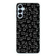 Чехол с принтом для Samsung Galaxy M16 (AlphaPrint) Модные коты (Меленькие котики)