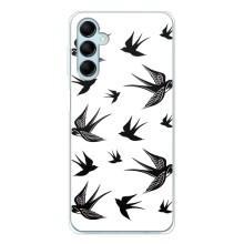 Чехол с птицами на Samsung Galaxy M16 (VPrint) (Ласточки)