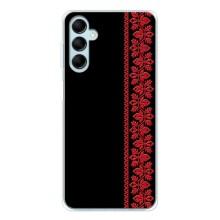 Силіконовый Чохол на Samsung Galaxy M16 з картинкой Вишиванки – Вишиванка на чорному