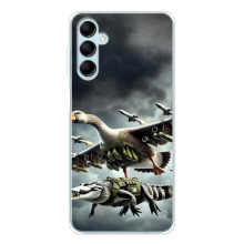 Чехол с мемами тралалело тралала для Samsung Galaxy M16 – Гусини и крокодило