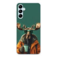 Чохол з принтом стильні тварини для Гелексі М16 (Лось з кавою)