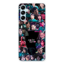 Чохол Гра в кальмара для Samsung Galaxy M16 – Колаж гра кальмара