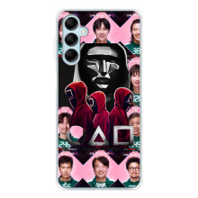 Чохол Гра в кальмара для Samsung Galaxy M16 – Персонажі гри кальмара