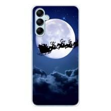 Новогодние Чехлы для Гелекси М16 (VPrint) (Санта - луна)