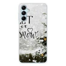 Новогодние, Праздничные Чехлы для Samsung Galaxy M16 - 2024 год (Let it snow)