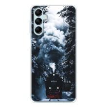 Новогодние, Праздничные Чехлы для Samsung Galaxy M16 - 2024 год (Зимний поезд)