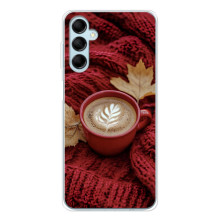 Чехол с уникальным дизайном «Осень с кофе» для Samsung Galaxy M16 – Кофе на пледе