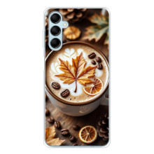 Чехол с уникальным дизайном «Осень с кофе» для Samsung Galaxy M16 – Пряный кофе