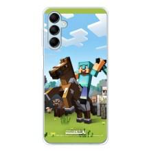 Чехлы для Samsung Galaxy M16 (Персонажи Майн Крафт) (На коне)