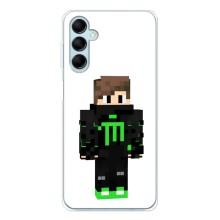 Чехлы для Samsung Galaxy M16 (Персонажи Майн Крафт) (Зеленый мальчик)