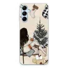 Рождественские, Праздничные Чехлы для Гелекси М16 (Девушка с елкой)